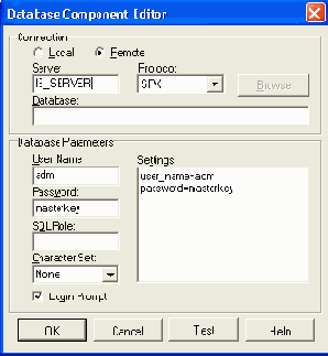 Компонент TIBDatabase